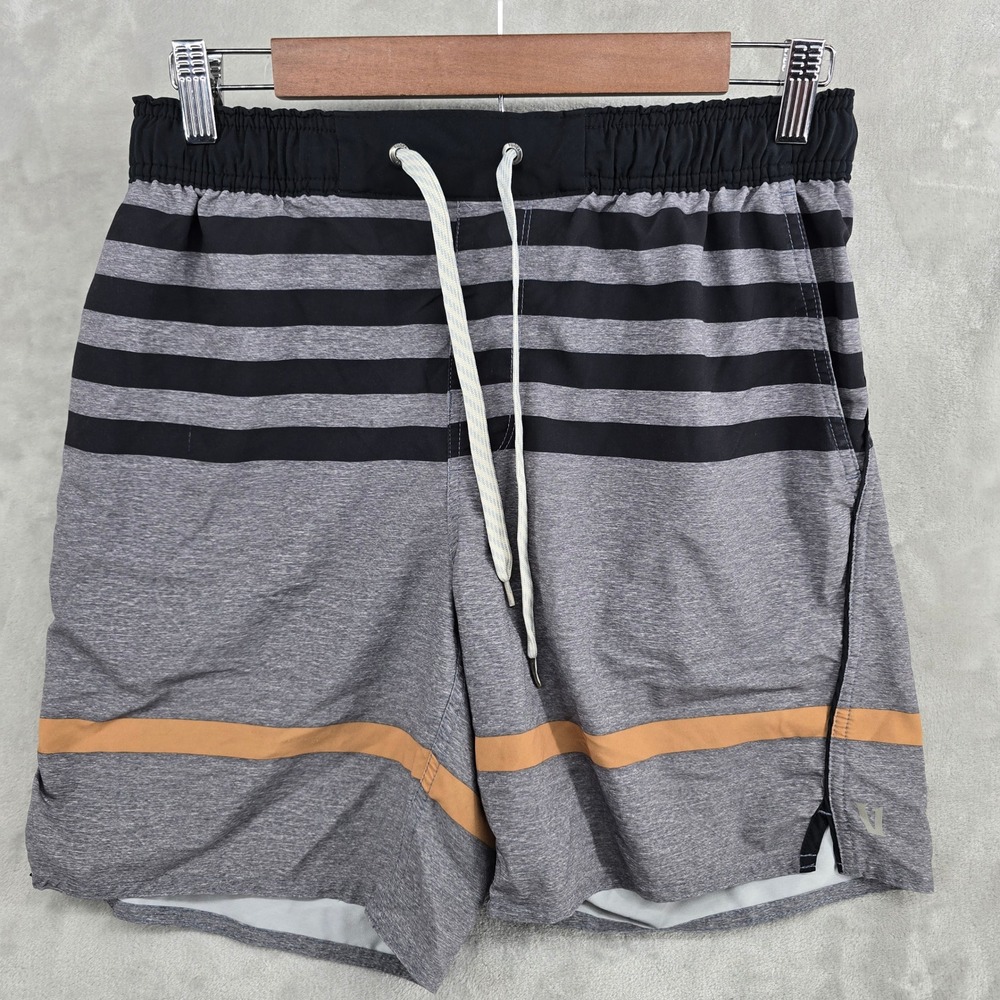 Vuori Gray Striped Hybrid Golf‎ Shorts Mens Size  8" Inseam small